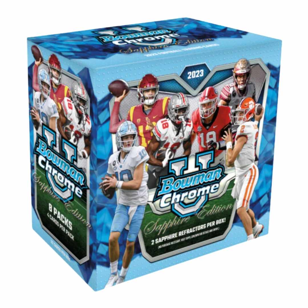 2023 Bowman Chrome University Football Sapphire Hobby Box