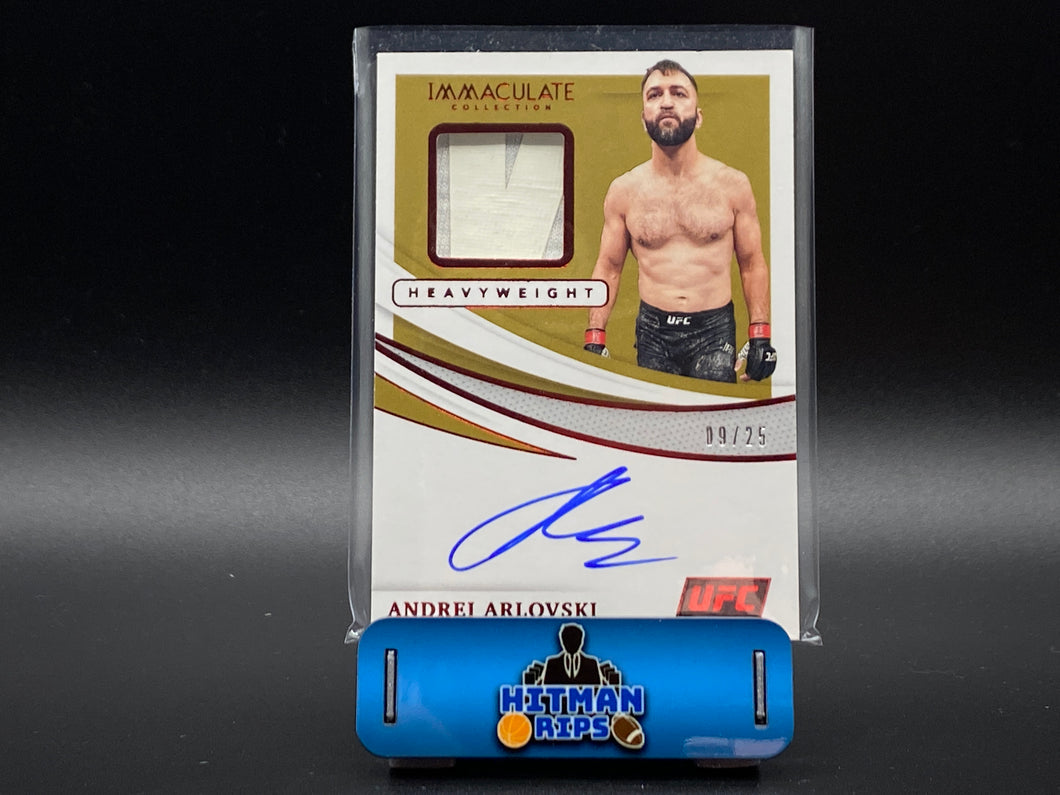 2021 Immaculate Andrei Arlovski Red Patch auto 9/25