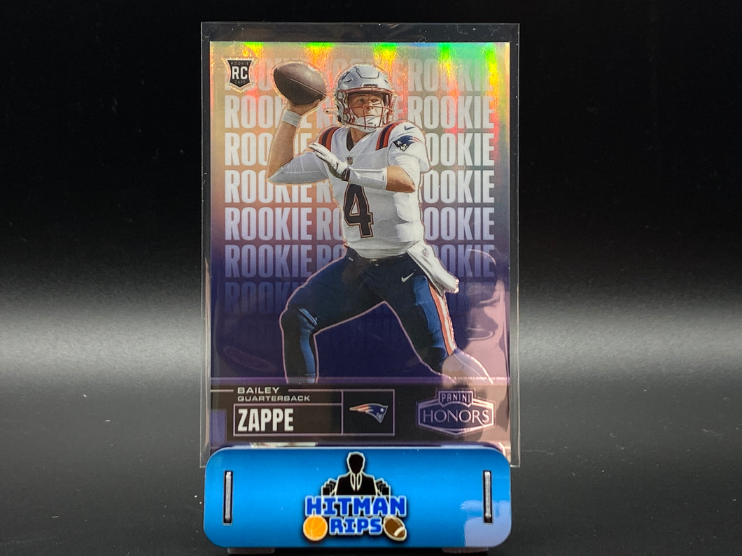 2022 Honors Bailey Zappe Rookie 72/75