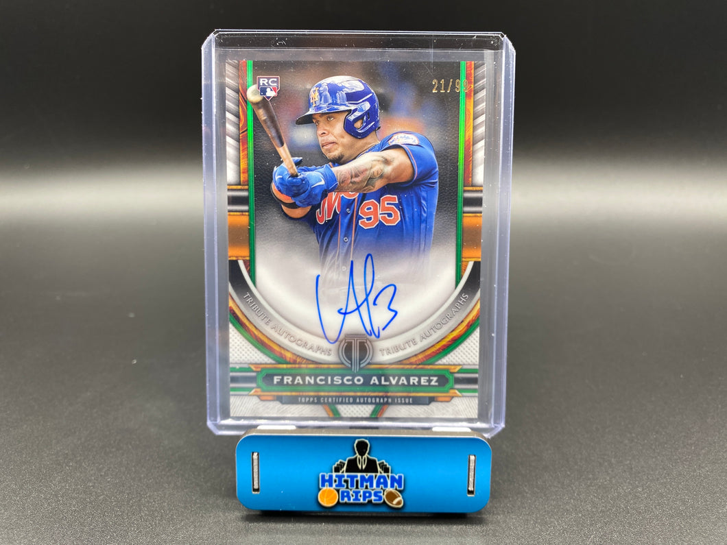 2023 Topps Tribute Francisco Alvarez Green Auto 21/99