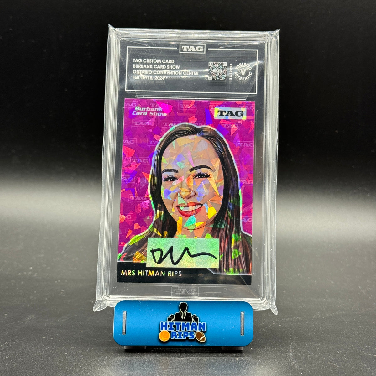 Mrs. Hitman Rips SIGNED TAG CUSTOM CARD (100% of Proceeds go to Charity)