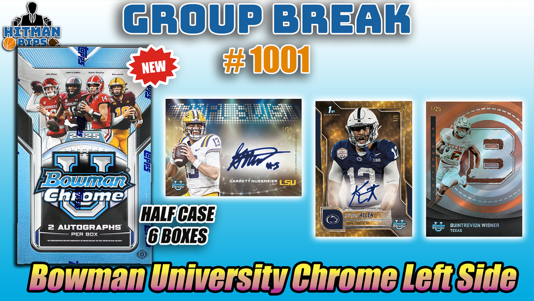 Group Break # 1001 - Bowman University Chrome Left Side