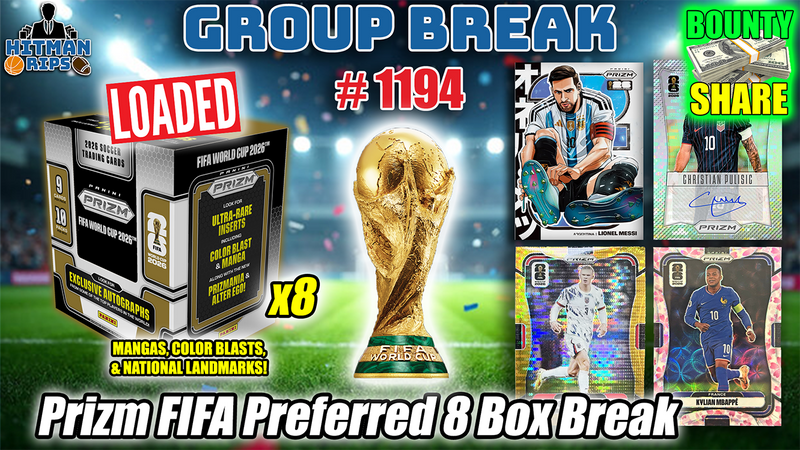 Group Break # 1194 - Prizm FIFA Preferred 8 Box Break