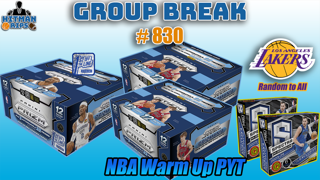 Group Break # 830 - NBA Warm Up PYT (Lakers Random)