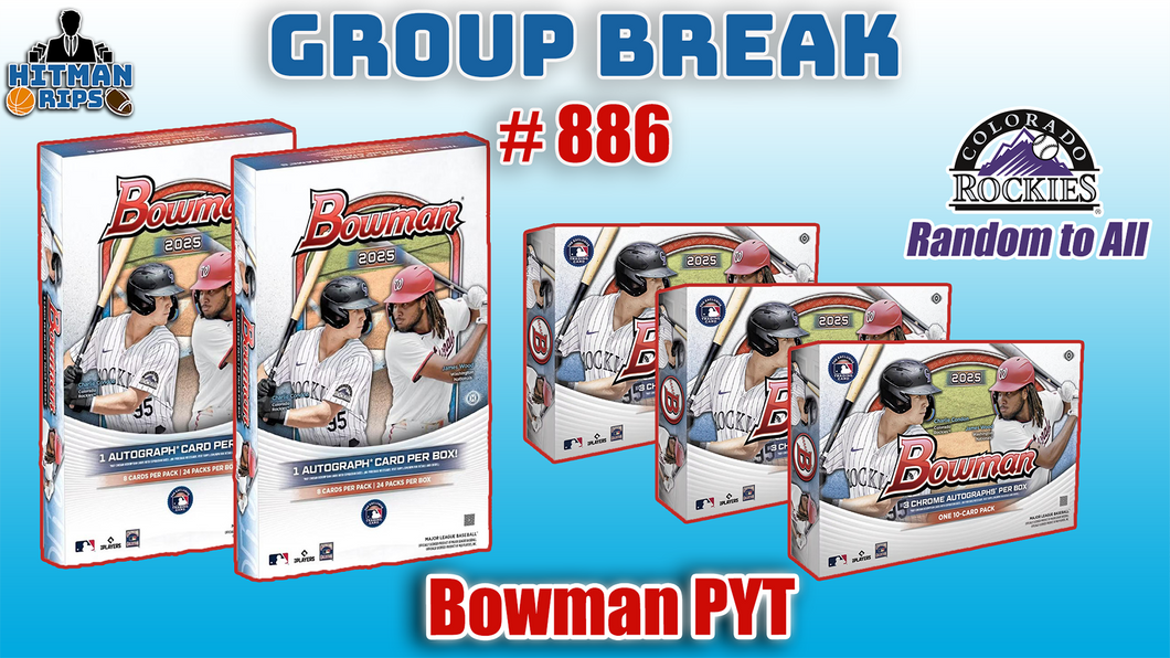 Group Break # 886 - Bowman PYT (Rockies Random)