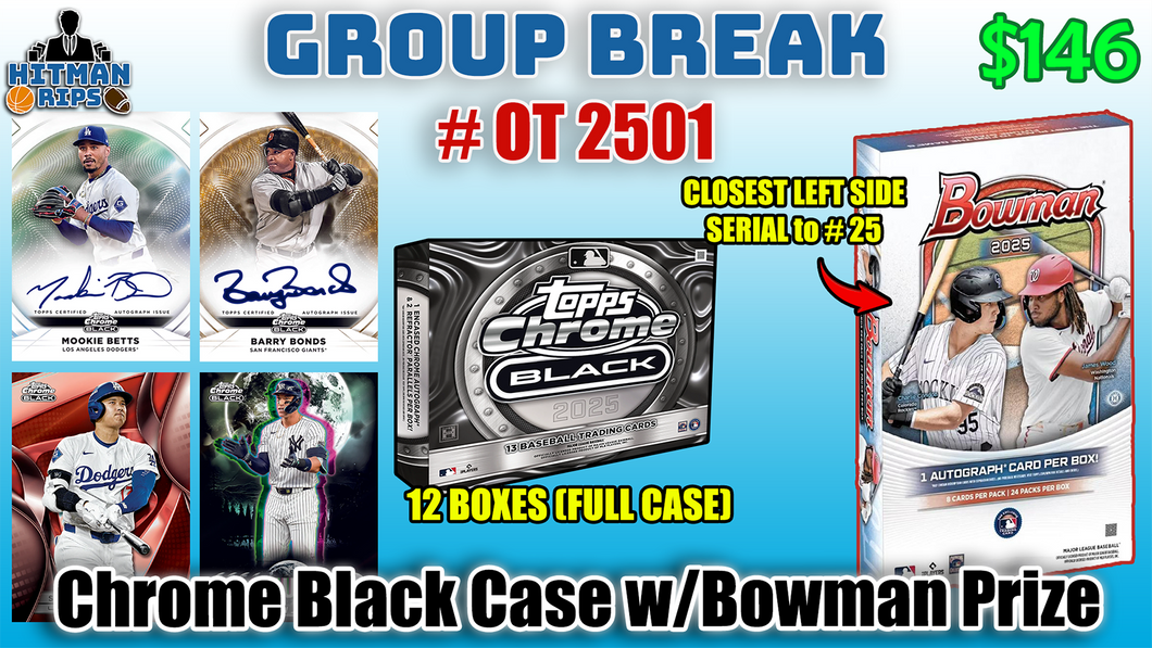 Group Break # OT 2501 - Chrome Black Case w/Bowman Personal