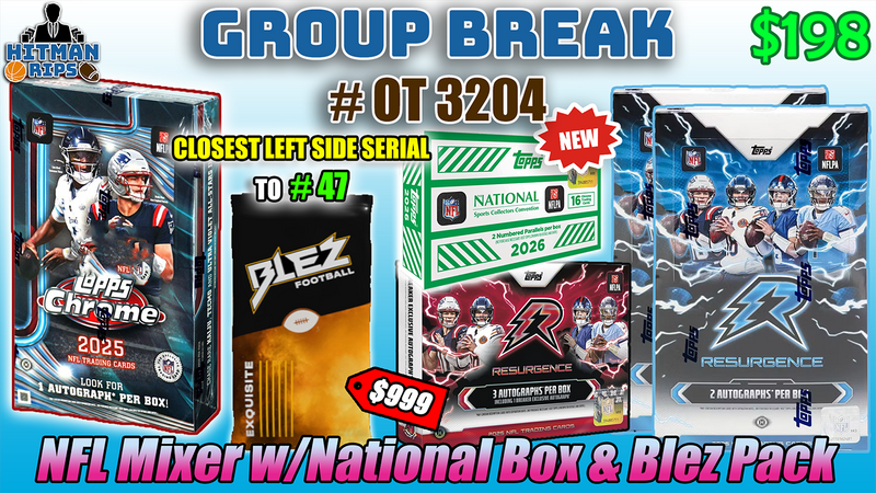 Group Break # OT 3204 - NFL Mixer w/National Box & Blez Pack