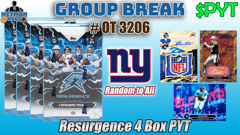 Group Break # OT 3206 - Resurgence 4 Box PYT (Giants Random)