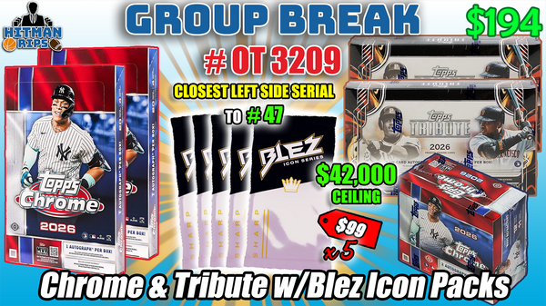 Group Break # OT 3209 - Chrome & Tribute w/Blez Icon Packs