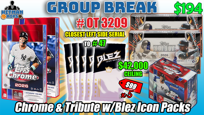 Group Break # OT 3209 - Chrome & Tribute w/Blez Icon Packs