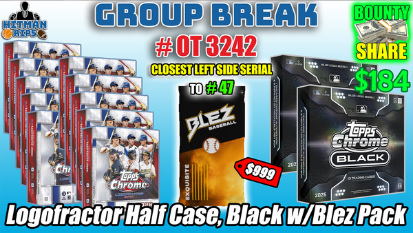 Group Break # OT 3242 - Logofractor Half Case, Black w/Blez Pack