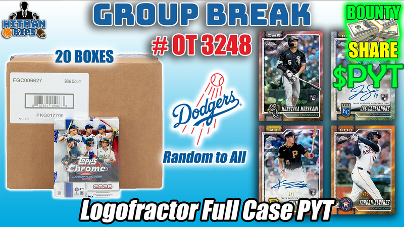 Group Break # OT 3248 - Logofractor Full Case PYT (Dodgers Random)