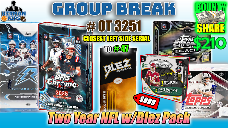 Group Break # OT 3251 - Two Year NFL w/Blez Pack