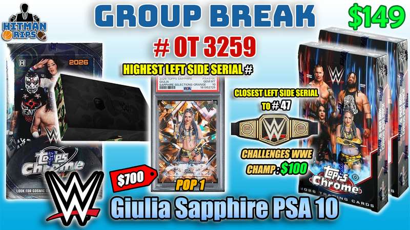 Group Break # OT 3259 - WWE Giulia Sapphire PSA 10