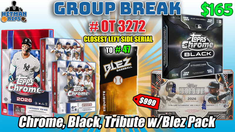 Group Break # OT 3272 - Chrome, Black, Tribute w/Blez Pack