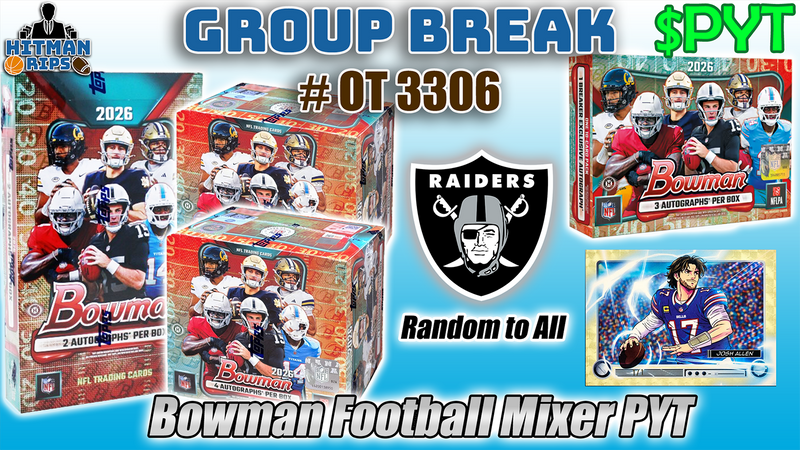 Group Break # OT 3306 - Bowman Football Mixer PYT (Raiders Random)