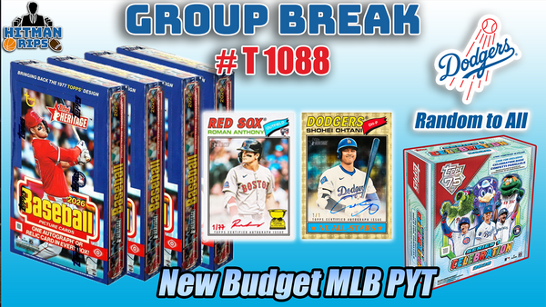 Group Break # T 1088 - New Budget MLB PYT (Dodgers Random)