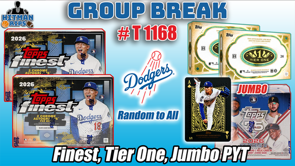 Group Break # T 1168 - Finest, Tier One, Jumbo PYT (Dodgers Random)