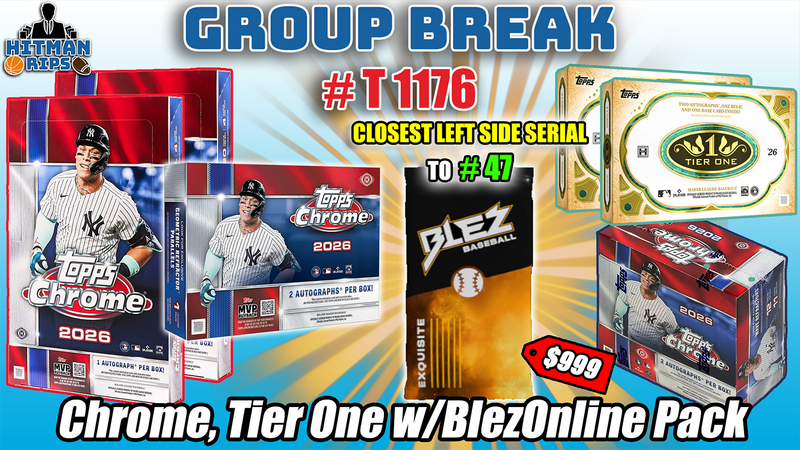 Group Break # T 1176 - Chrome, Tier One w/BlezOnline Pack