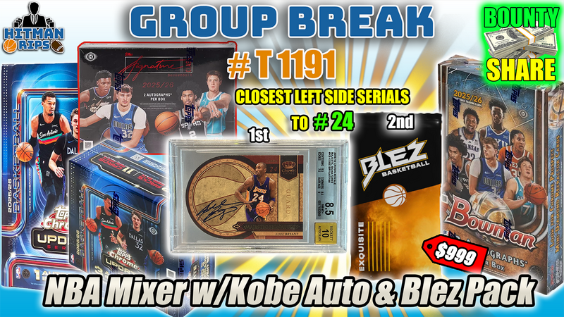 Group Break # T 1191 - NBA Mixer w/Kobe Auto & Blez Pack