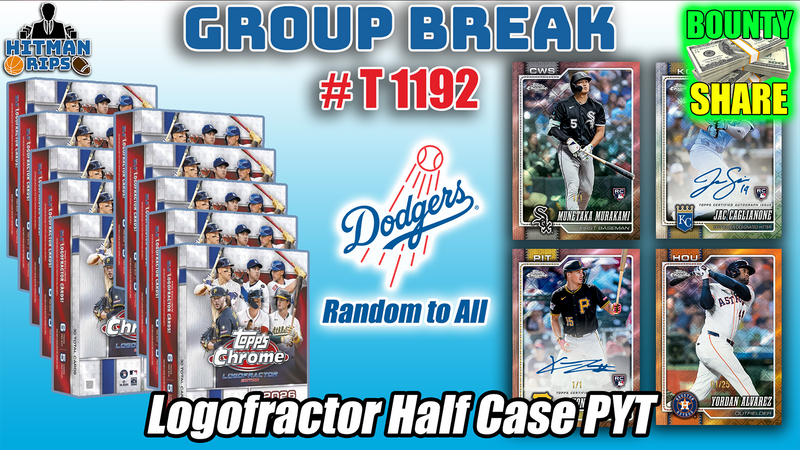 Group Break # T 1192 - Logofractor Half Case PYT (Dodgers Random)