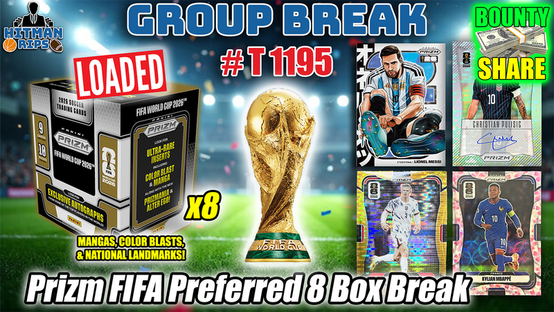 Group Break # T 1195 - Prizm FIFA Preferred 8 Box Break
