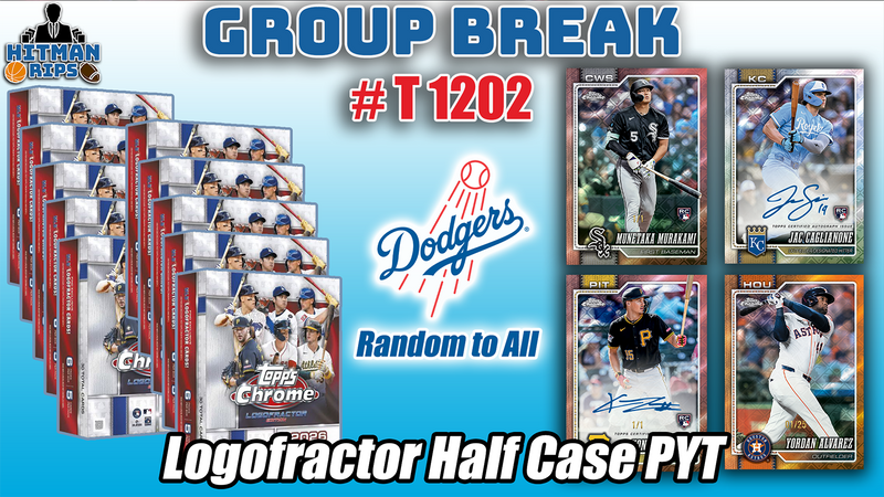 Group Break # T 1202 - Logofractor Half Case PYT (Dodgers Random)
