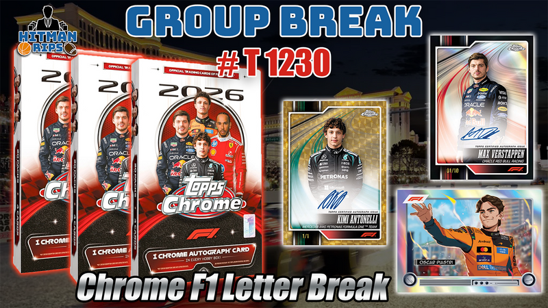 Group Break # T 1230 - Chrome F1 Letter Break