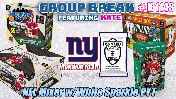Group Break # K 1143 - NFL Mixer w/White Sparkle PYT (Giants Random)