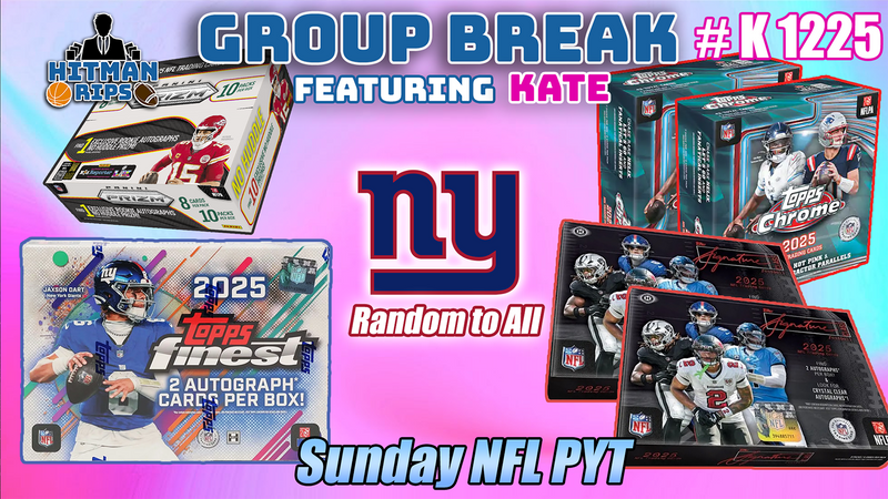 Group Break # K 1225 - Sunday NFL PYT (Giants Random)