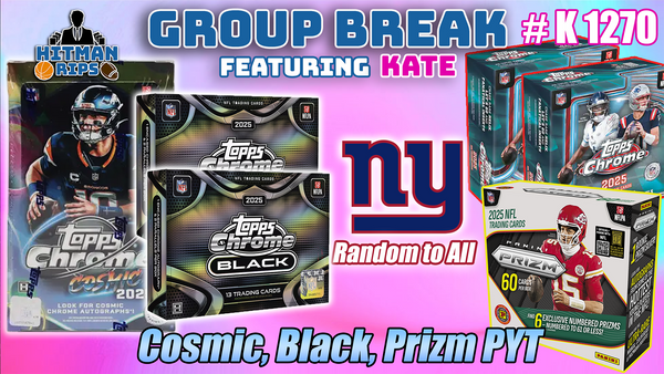 Group Break # K 1270 - Cosmic, Black, Prizm PYT (Giants Random)