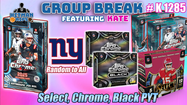 Group Break # K 1285 - Select Chrome Black PYT (Giants Random)