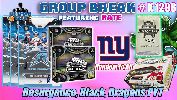 Group Break # K 1298 - Resurgence Black Dragons PYT (Giants Random)