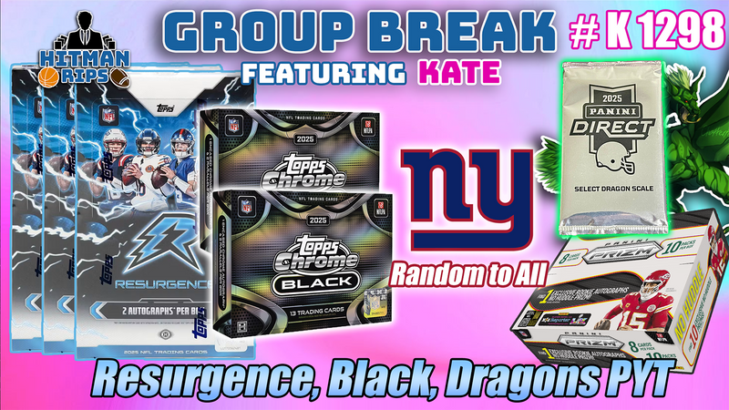 Group Break # K 1298 - Resurgence Black Dragons PYT (Giants Random)