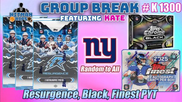 Group Break # K 1300 - Resurgence, Black, Finest PYT (Giants Random)