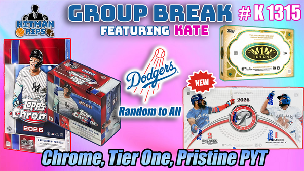 Group Break # K 1315 - Chrome, Tier One, Pristine PYT (Dodgers Random)