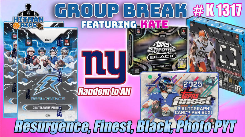 Group Break # K 1317 - Resurgence, Finest, Black, Photo PYT (Giants Random)