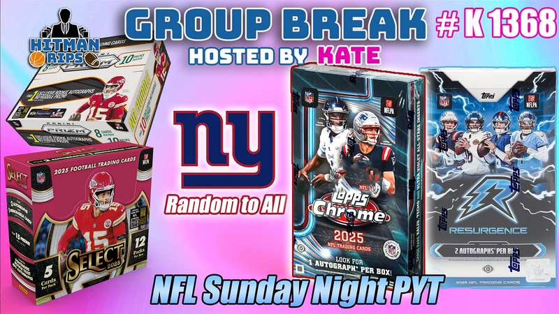 Group Break # K 1368 - NFL Thursday Night PYT (Giants Random)