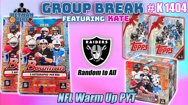 Group Break # K 1404 - NFL Warm Up PYT (Raiders Random)