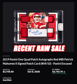 Group Break # 1231 - Mahomes Patch Auto