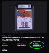 Group Break # T 1148 - NBA w/Brunson Auto