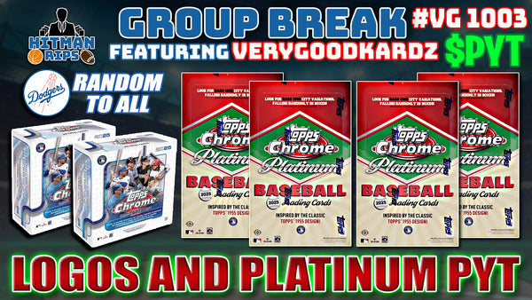 Group Break # VG 1003 - Logos and Platinum PYT (Dodgers Random)