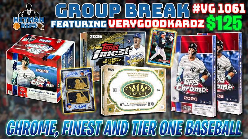 Group Break # VG 1061 - Chrome, Finest and Tier One Baseball