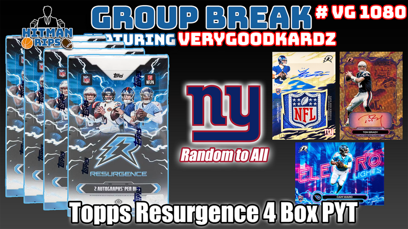 Group Break # VG 1080 - Resurgence 4 Box PYT (Giants Random)