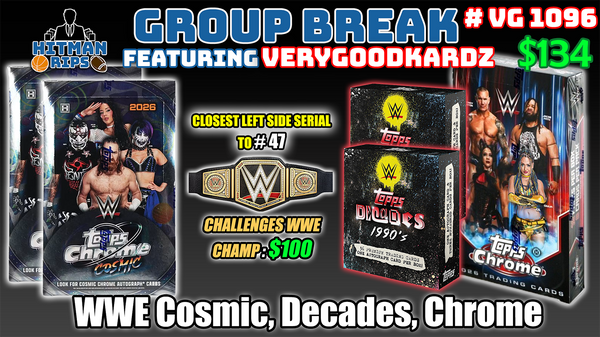 Group Break # VG 1096 - WWE Cosmic, Decades, Chrome