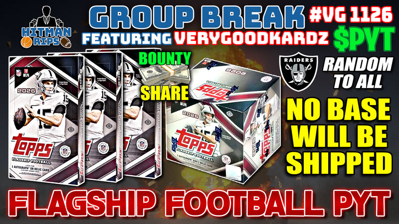 Group Break # VG 1126 - Flagship Football PYT (Raiders Random)