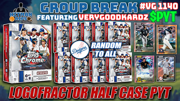 Group Break # VG 1140 - Logofractor Half Case PYT (Dodgers Random)