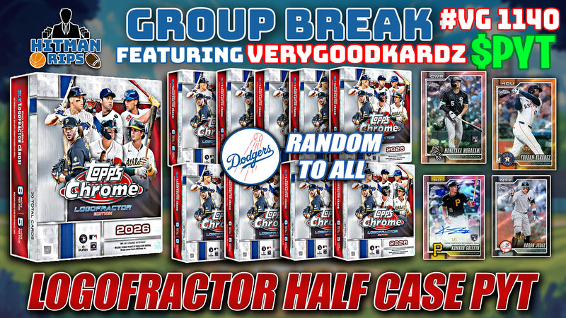 Group Break # VG 1140 - Logofractor Half Case PYT (Dodgers Random)
