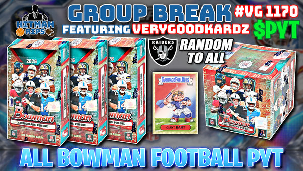 Group Break # VG 1170 - All Bowman Football PYT (Raiders Random)