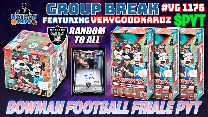 Group Break # VG 1176 - Bowman Football Finale PYT (Raiders Random)